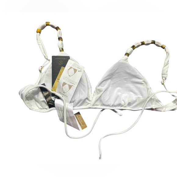 VIX womens white solid DORA KIRK bikini swim top size XL NWT - Picture 6 of 10